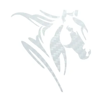 Samolepící dekorace SAMOLEPKA Kůň 097 pravá (51 - 3D karbon bílý) NA AUTO, NÁLEPKA, FÓLIE, POLEP, TUNING, VLASTNÍ TEXT, TISK, AUTOSAMOLEPKY.cz, POLEPY, OBRÁZEK, LOGO, SAMOLEPKY