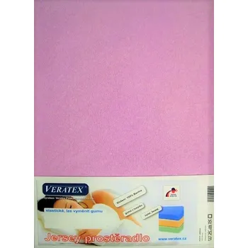 Jersey prostěradlo 90x220 cm (č.13- sv.fialková)