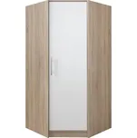 Meblar Rohová šatní skříň Smart SR4 Barva: dub sonoma + bílá