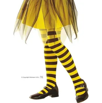 WIDMANN Punčochy dětské pruhované Včela Neonové 158 cm, L (11-14 let)