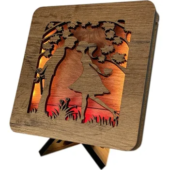 Lampička "Rande" lampa 19x19cm provedení povrchu: dub