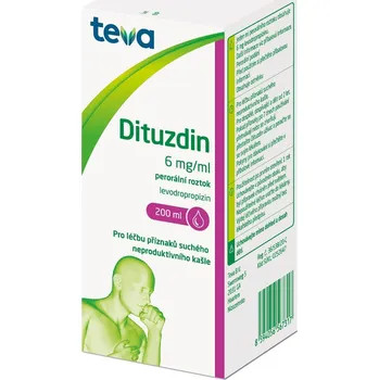 Lék na kašel, rýmu a nachlazení Dituzdin 6 mg, 200 ml