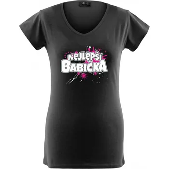 Dámské tričko Dámské tričko - Nejlepší babička - černé - XL