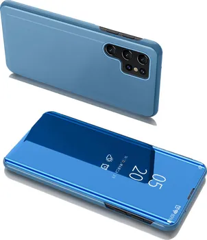 Pouzdro na mobilní telefon Clear View pro Samsung Galaxy S22 Ultra modré