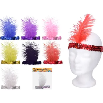 Karnevalový kostým Wiky Čelenka - pštrosí peří Barva: Růžová