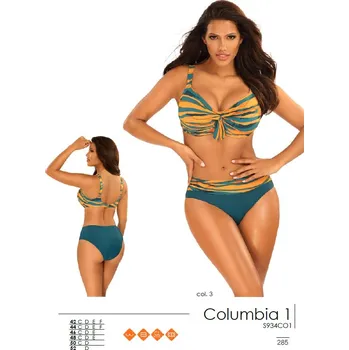 Dámské plavky Dámské dvoudílné plavky S934CO1-1 Columbia 1 oranžová/petrolejová - Self oranžová-petrolejová 50D