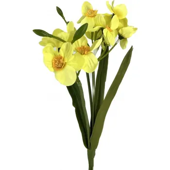 umělá květina Umělý trs narcisů 40 cm - žlutá