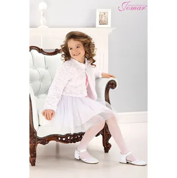 Bolerko Dívčí bolerko kožešinka bílá Jomar 614