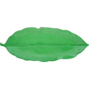 Easy Life, Itálie Easy Life - Porcelánový servírovací talíř Tropical Leaves velký v dárkové krabičce - 47×19 cm Barva: jako na obrázku, Velikost: 47x19