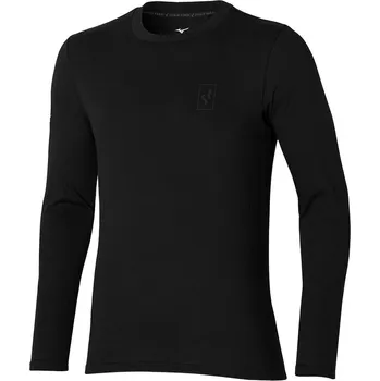 Pánské oblečení Pánské sportovní tričko Mizuno Long Sleeve Shirt SR(U)/Black Velikost: XXL