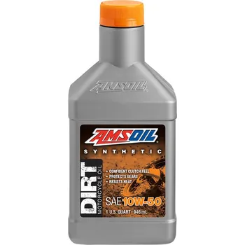 Motorový olej Plně syntetický motorový olej pro motocykly AMSOIL 10W-50 Synthetic Dirt Bike Oil 946 ml (1 quart)