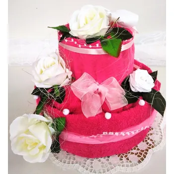 Veratex Textilní dort dvoupatrový purpur