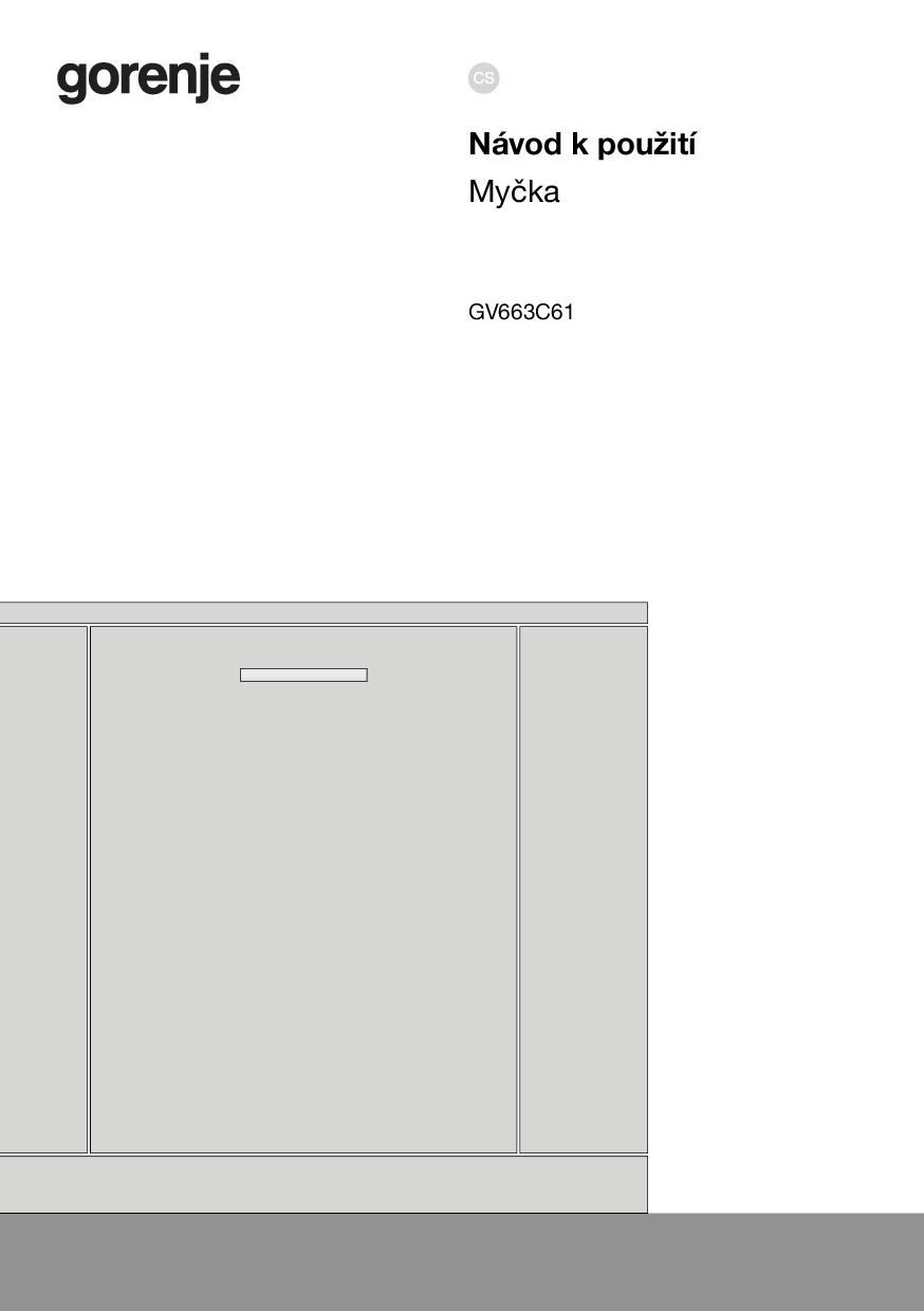 Návod k použití Gorenje GV663C61 - Zbozi.cz