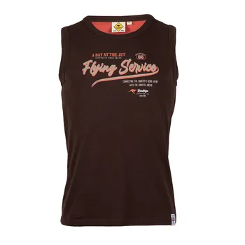 Tričko bez rukávů Roadsign hnědé Barva: Hnědá, Velikost: L