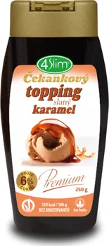 Sladidlo 4Slim Čekankový toping 250 g slaný karamel