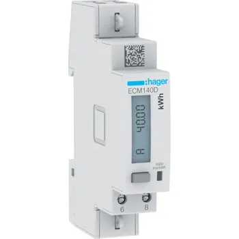 ECM140D Elektroměr digitální 1F, 1 Tarif přímé měření do 40 A, MBUS výstup, MID, Hager
