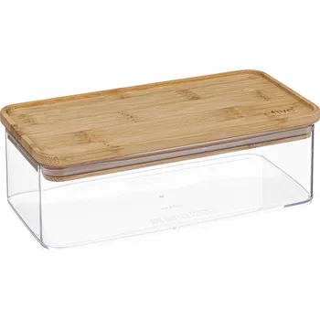 Dóza na potraviny 5five Simply Smart Dóza na sypké potraviny ESKE, obdélníková, bambusové víko, 1L