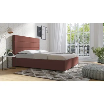 Postel Eka Čalouněná postel Coral - Kronos 140x200 cm Barva látky: Kronos 29, Úložný prostor: S dřevěným rámem úložného prostoru