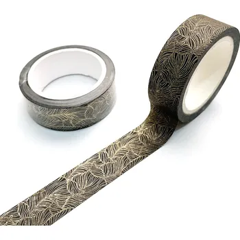 Náplň do diáře CuteArt Washi páska se zlatým potiskem: Gold Leaves