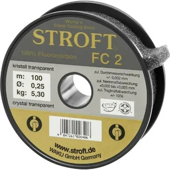 Stroft Fluorocarbon FC2 25m Průměr a návin: 25m/0,13mm