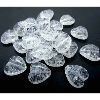 Dětské navlékací korálky Pro Háčkování Praskané srdce 15 x 16 mm 00030/85501