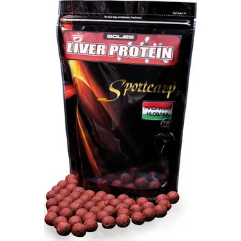 Boilies Sportcarp boilies Liver Protein Hungarian Sausage (maďarská klobása) 20 mm 5 kg (Uzavřenější boilies na bázi rybích mouček s podílem práškového játrového proteinu, který jsme do tohoto boiliesu napasovali až na horní hranici dávkování.)