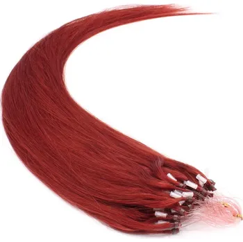 Příčesek 40cm vlasy evropského typu pro metodu Micro Ring / Easy Loop 0,5g/pr. – měděná
