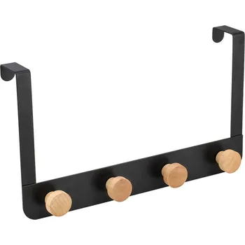 Věšák Altom Věšák na dvěře 4 háčky, 35 x 2,5 x 20 cm, M, černá