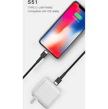 Orsen S51 Type C to Lightning 3A 1m red