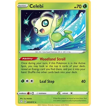 Sběratelská karetní hra Celebi 003/072 - Shining Fates Typ karty: Non-Holo