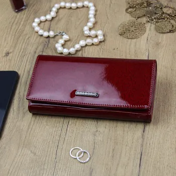 Peněženka Osobitá velká dámská kožená peněženka Duni, červená