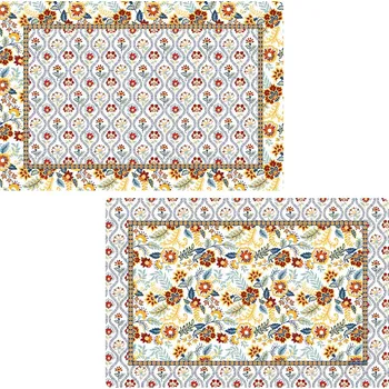 prostírání Easy Life, Itálie Easy Life - Plastové prostírání Paisley Abundance, oboustranné 4 ks- 45×30 cm Barva: jako na obrázku, Velikost: 45x30