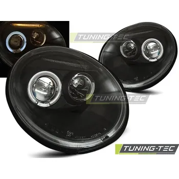 Přední světlomet Tuning-Tec Přední čirá světla Volkswagen New Beetle (1997 - 2005) - černé - Angel Eyes