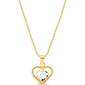 Náhrdelník Náhrdelník pozlacený se Swarovski Elements Sweetheart NMG28086C Krystal S