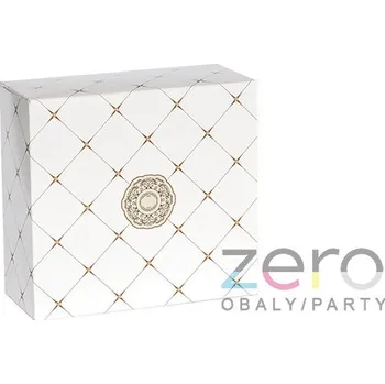 Jednorázové nádobí Krabice dortová 150 x 150 x 100 mm tisk &#039;Rozeta&#039;