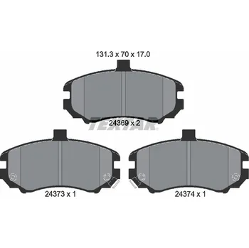 Brzdová destička Sada brzdových destiček, kotoučová brzda TEXTAR 2436901