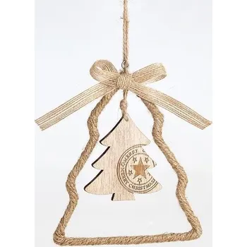 Vánoční dekorace Eurolamp Vánoční dekorace závěsný strom 25 x 12 x 0,5 cm, 1 ks