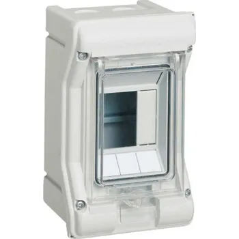 Rozvaděč VE103PN Rozvodnice nástěnná UV-stabilní vector II, IP65, 1-řadá, 2+1M, s perforací pro vývodky, Hager Electro