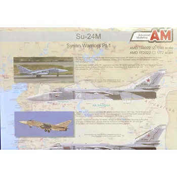 Plastikový model Advanced modeling 1/48 Decals Su-24M Syrian Warriors Part 1