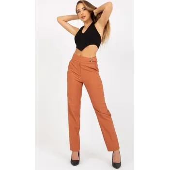 Dámské kalhoty Dámské kalhoty s kapsami ALLY hnědé