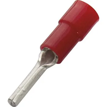 Kabelové oko 260770 Kolík kulatý lisovací Cu s nylon-izolací 0,5 - 1 mm2, červená, Haupa