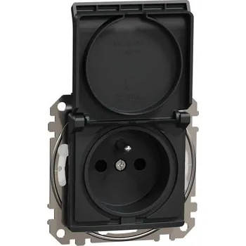 Elektrická zásuvka SDD214013 Zásuvka šroubová, 230V, 16A, IP44, antracit, Schneider