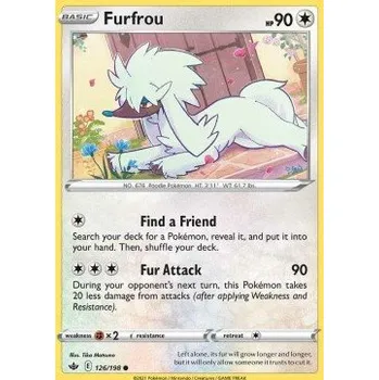 Sběratelská karetní hra Pokémon CRE 126/198 Furfrou - Chilling Reign Stav: Near Mint, Verze: REVERSE HOLO