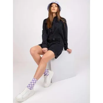 Dámská casual bunda Dámská bunda s kapsami džínová Salome RUE PARIS grafitová