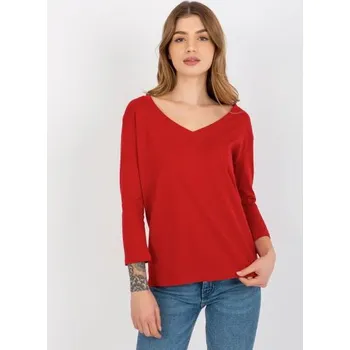 Dámská halenka Dámská halenka s výstřihem PAULA červená