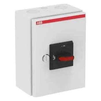 vypínač 1SCA022562R2820 OTL25B6M Odpínač 6P v plech. krytu, IP65, rukojeť uzam. černá, ABB