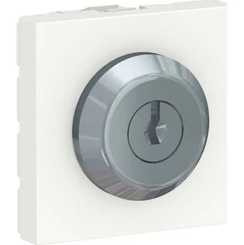 vypínač a zásuvka NU373118 Tlačítko na klíč 3 polohy,2M, Bílé, Schneider