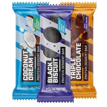 Sport BiotechUSA Protein Dessert Bar 50g - black biscuit