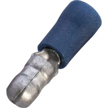 Kabelové oko 263449 Kolík kulatý lisovací Cu s nylon-izolací 1,5 - 2,5 mm2, 4 mm modrá, Haupa