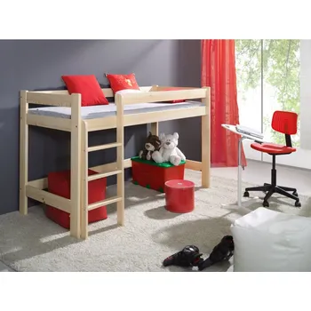 Postel Nabytek-dreveny.cz Dětská vyvýšená postel Laura Rozměr postele: 80x180 cm, Odstín postele: oranžová